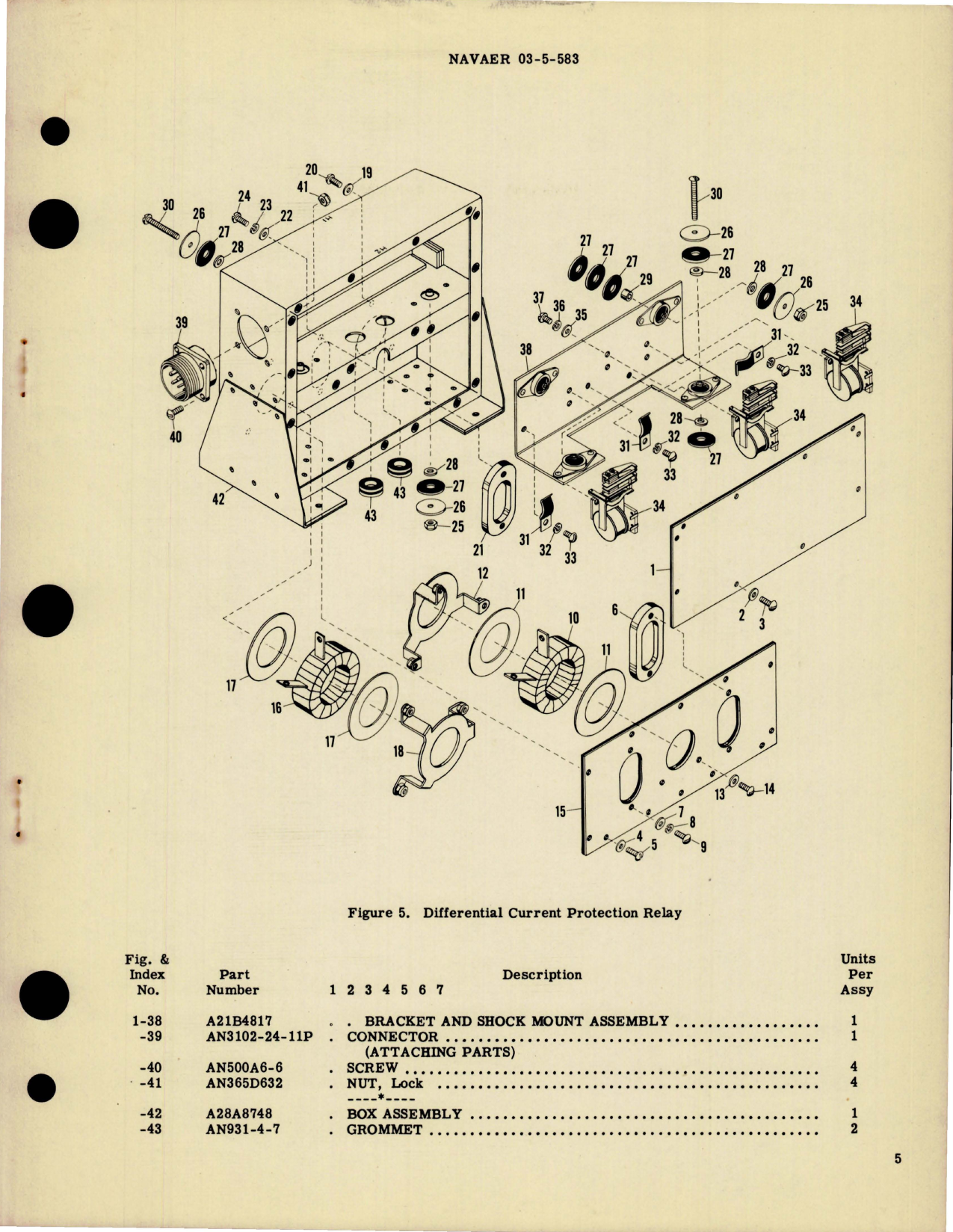 Sample page 5 from AirCorps Library document: Overhaul Instructions with Parts Breakdown for Differential Current Protection Relay - Part A18B2232 - Type AVP-208A 
