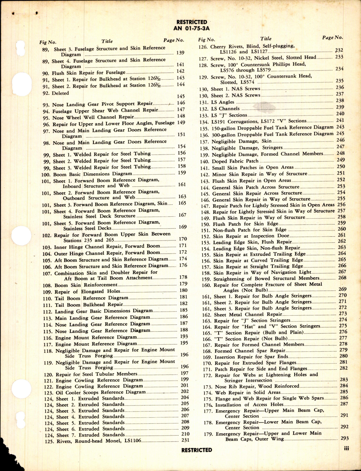 Sample page 5 from AirCorps Library document: Structural Repair Inst for P-38 Series thru P-38J-25, F-4, and F-5 Series