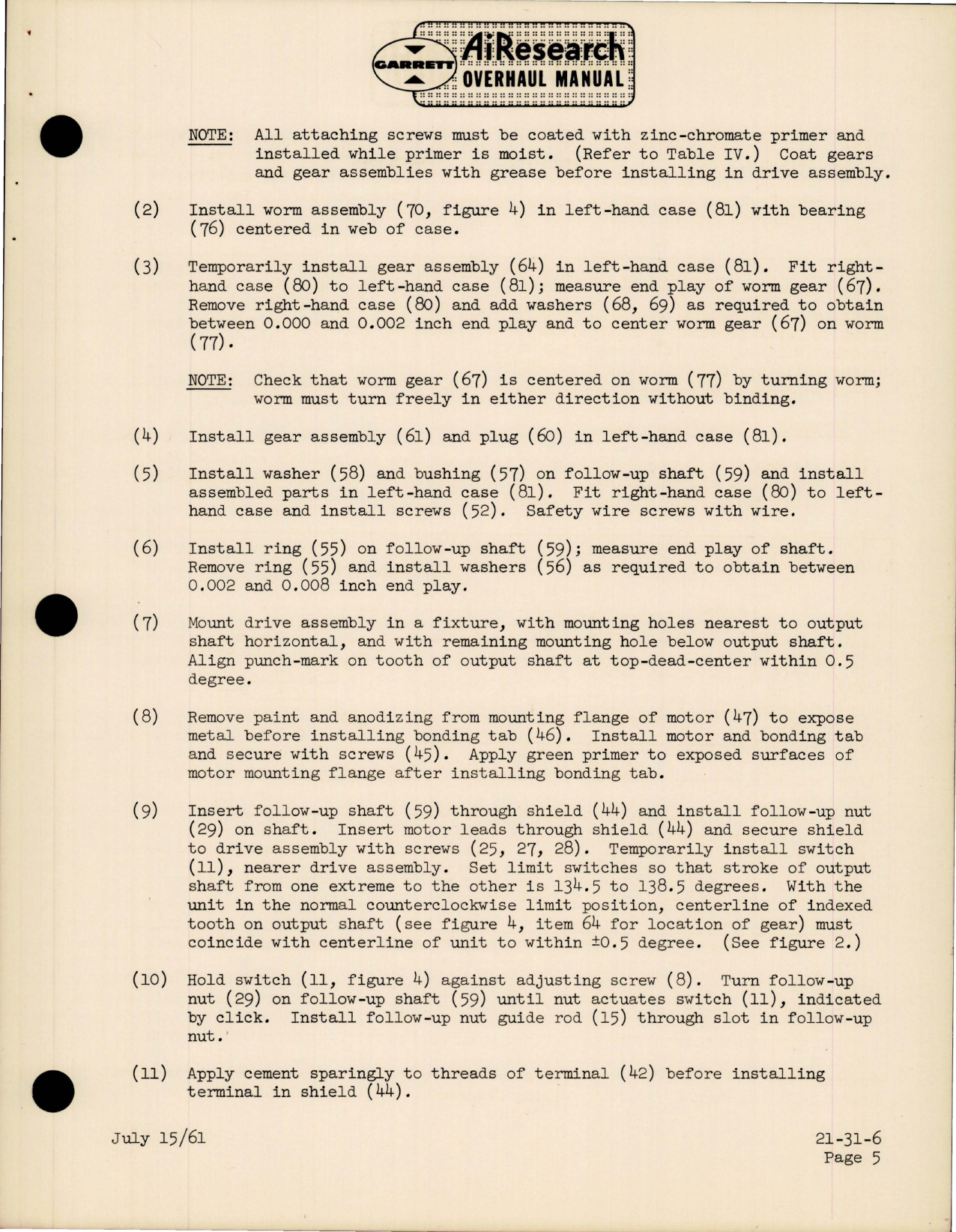 Sample page 9 from AirCorps Library document: Overhaul Manual for Electromechanical Rotary Actuator - Part 525374 