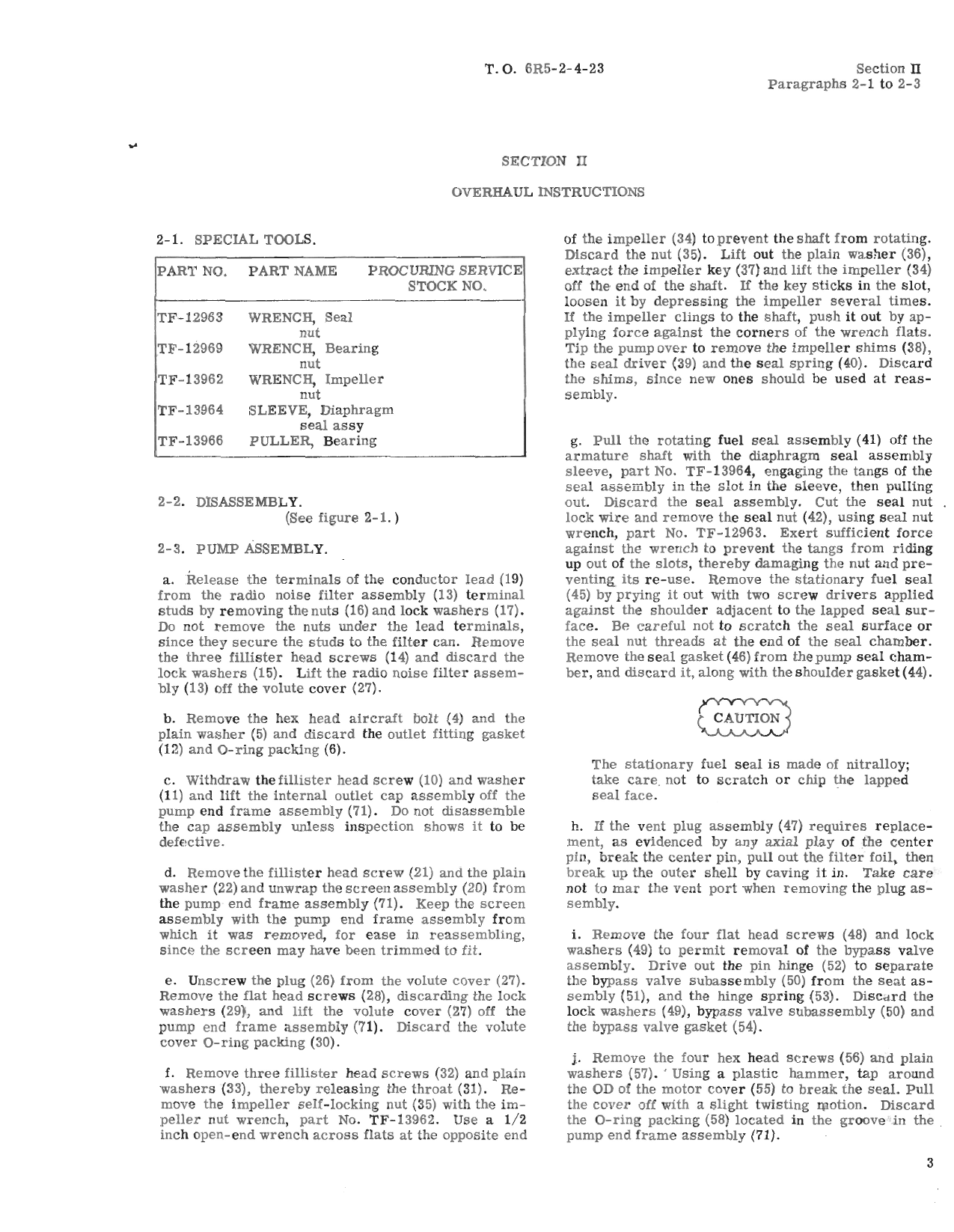 Sample page 5 from AirCorps Library document: Overhaul Instructions for Submerged Fuel Booster Pumps - Types B-5B, B-5C, B-18, B-19 and B-25 