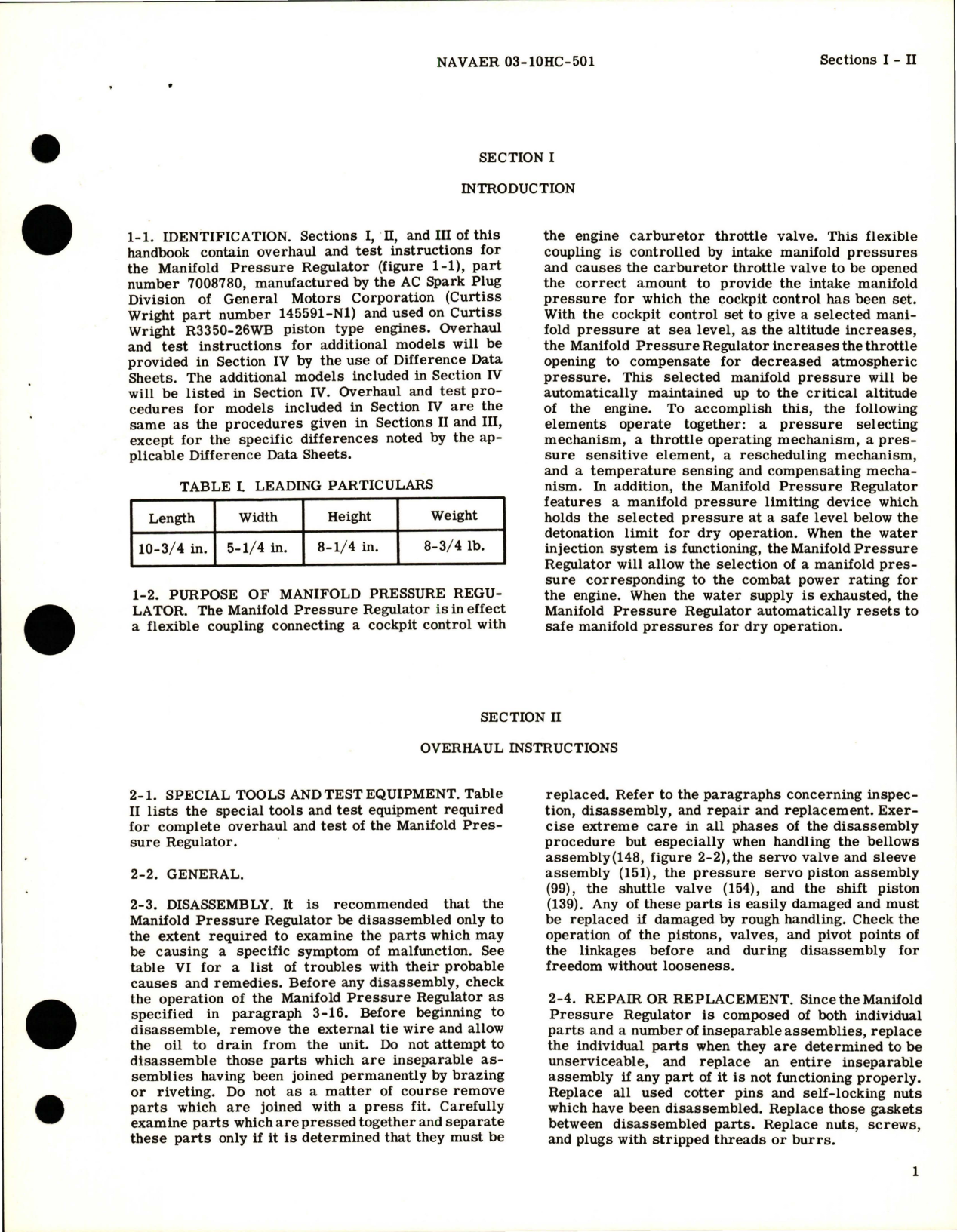 Sample page 5 from AirCorps Library document: Overhaul Instructions for Manifold Pressure Regulator Assembly - Part 7008780