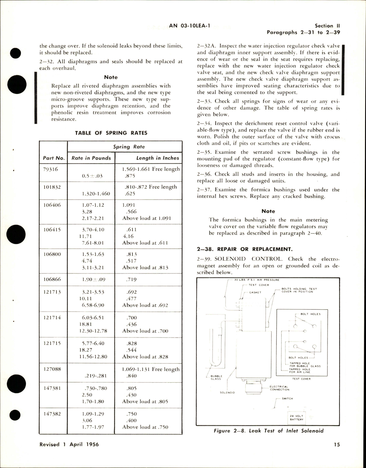 Sample page 5 from AirCorps Library document: Overhaul Instructions for Water Regulators 