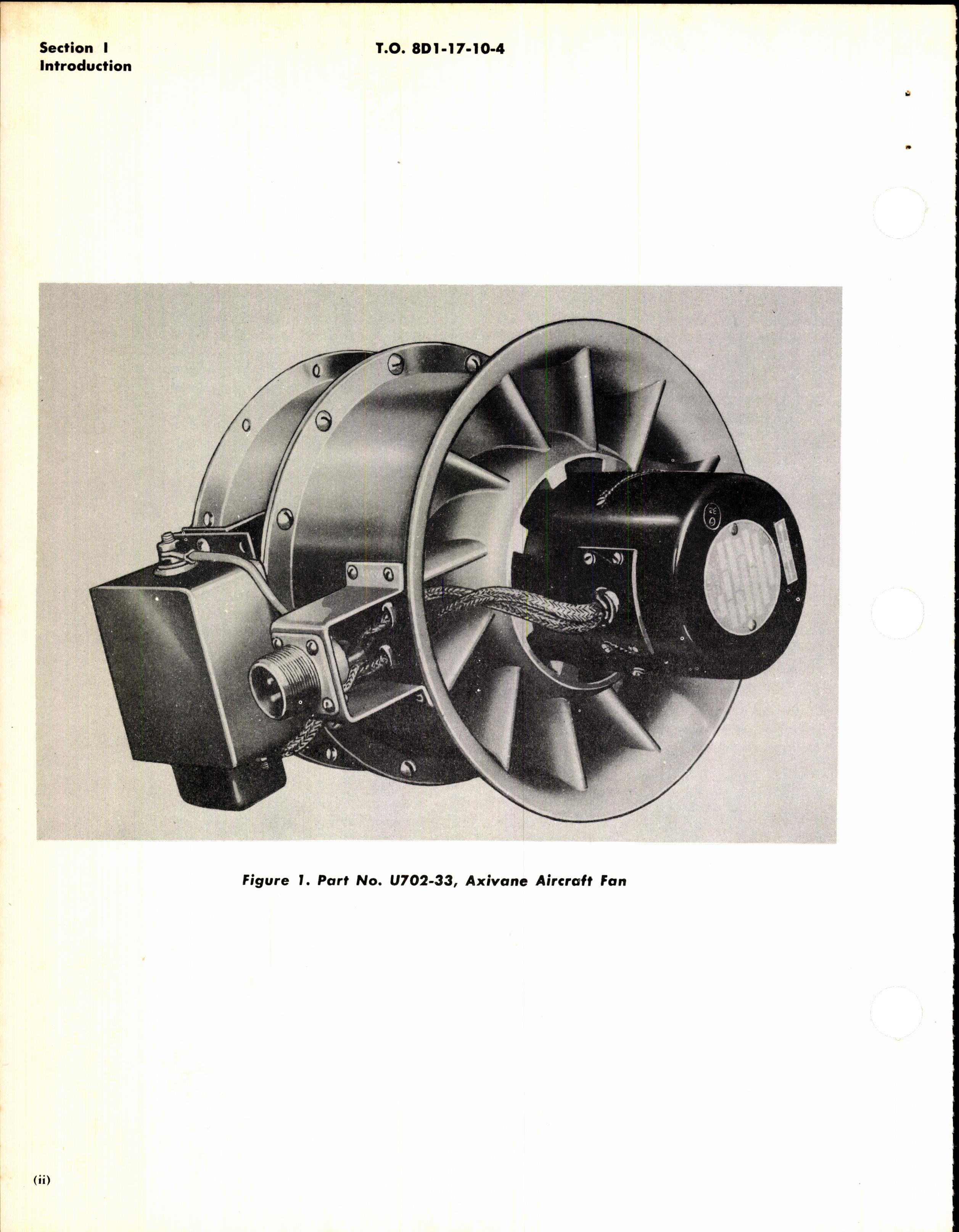Sample page 4 from AirCorps Library document: Illustrated Parts Breakdown for Axivane Aircraft Fans