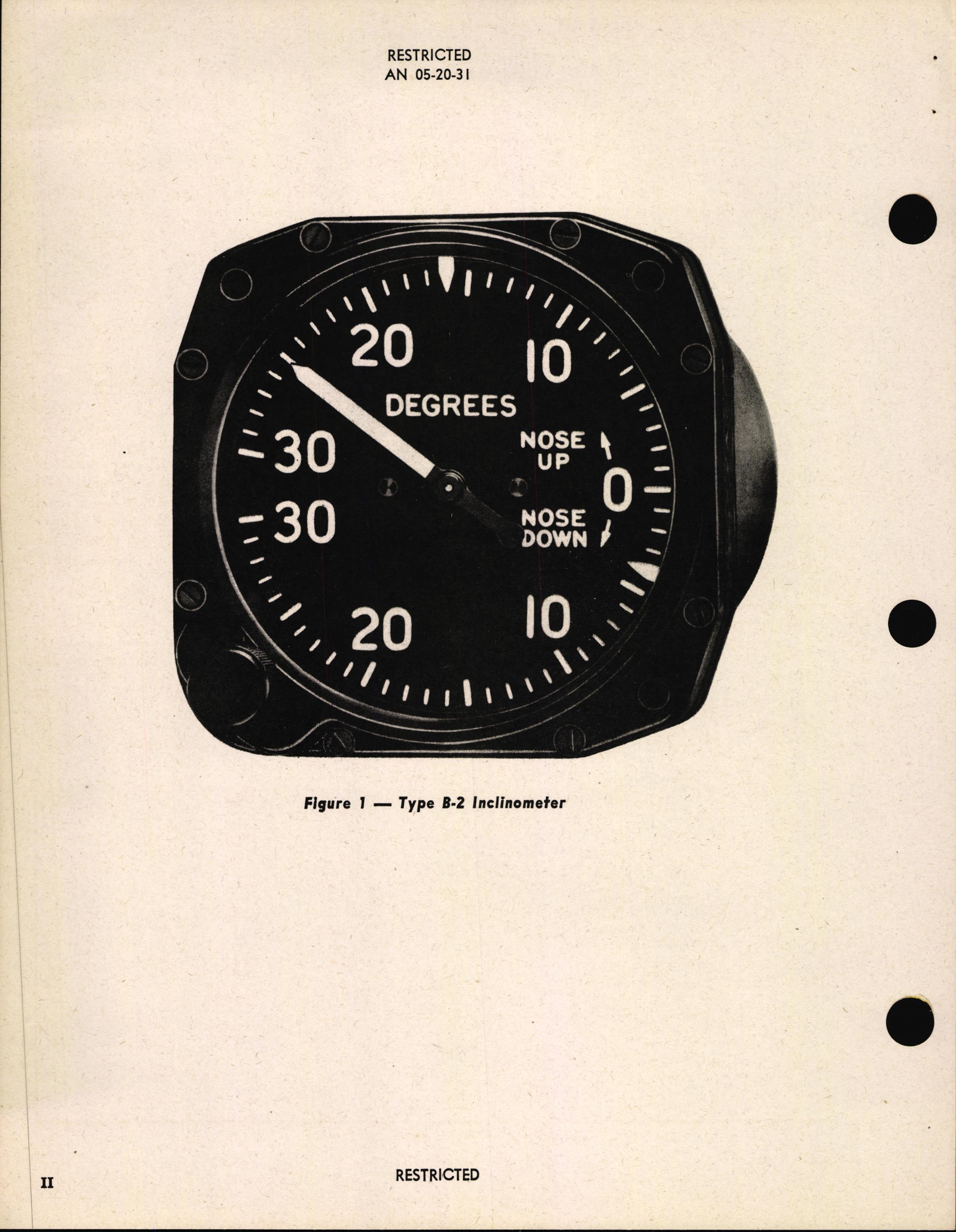 Sample page 6 from AirCorps Library document: Handbook of Instructions with Parts Catalog for Type B-2 Inclinometer