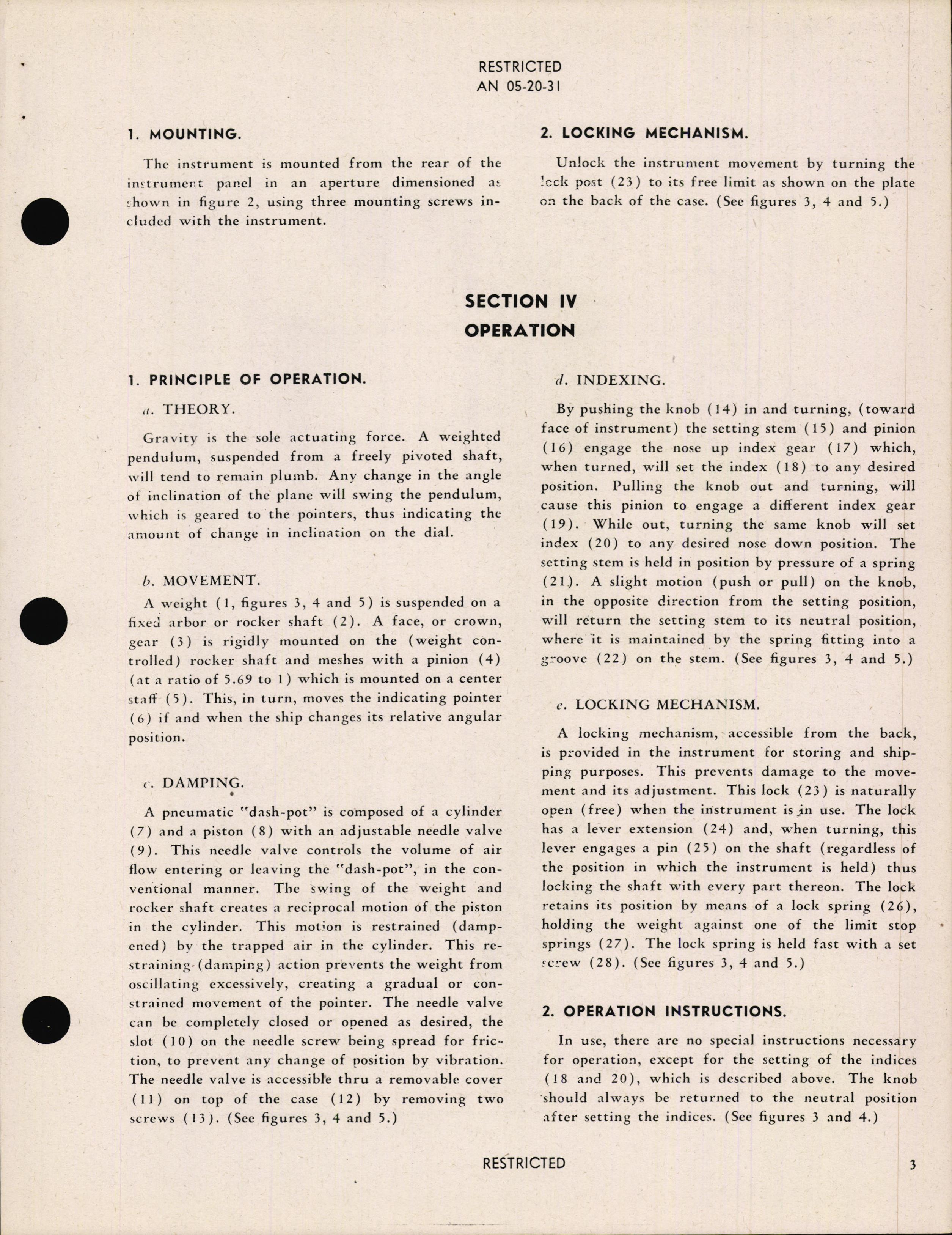 Sample page 9 from AirCorps Library document: Handbook of Instructions with Parts Catalog for Type B-2 Inclinometer