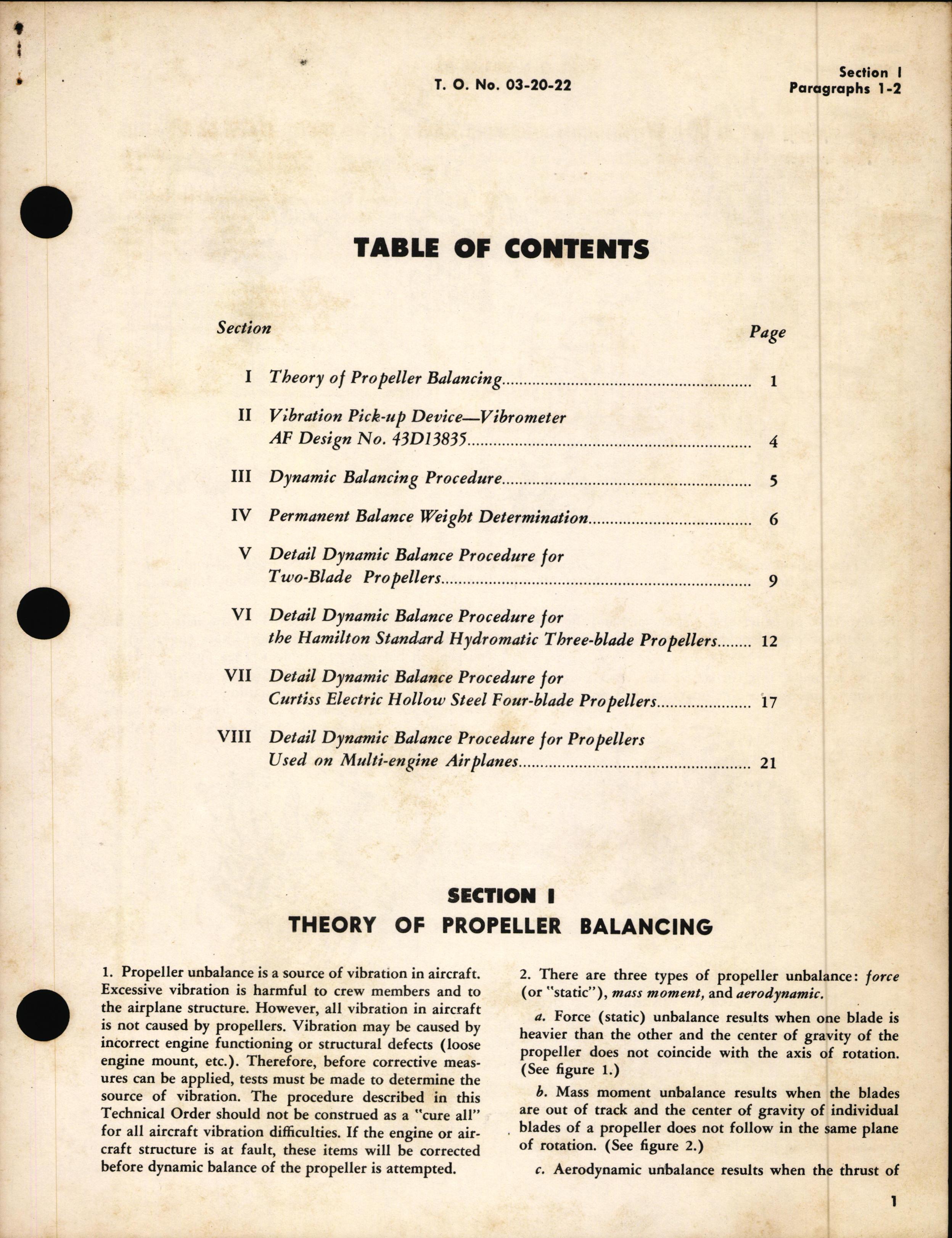 Sample page 3 from AirCorps Library document: Dynamic Balancing of Propellers