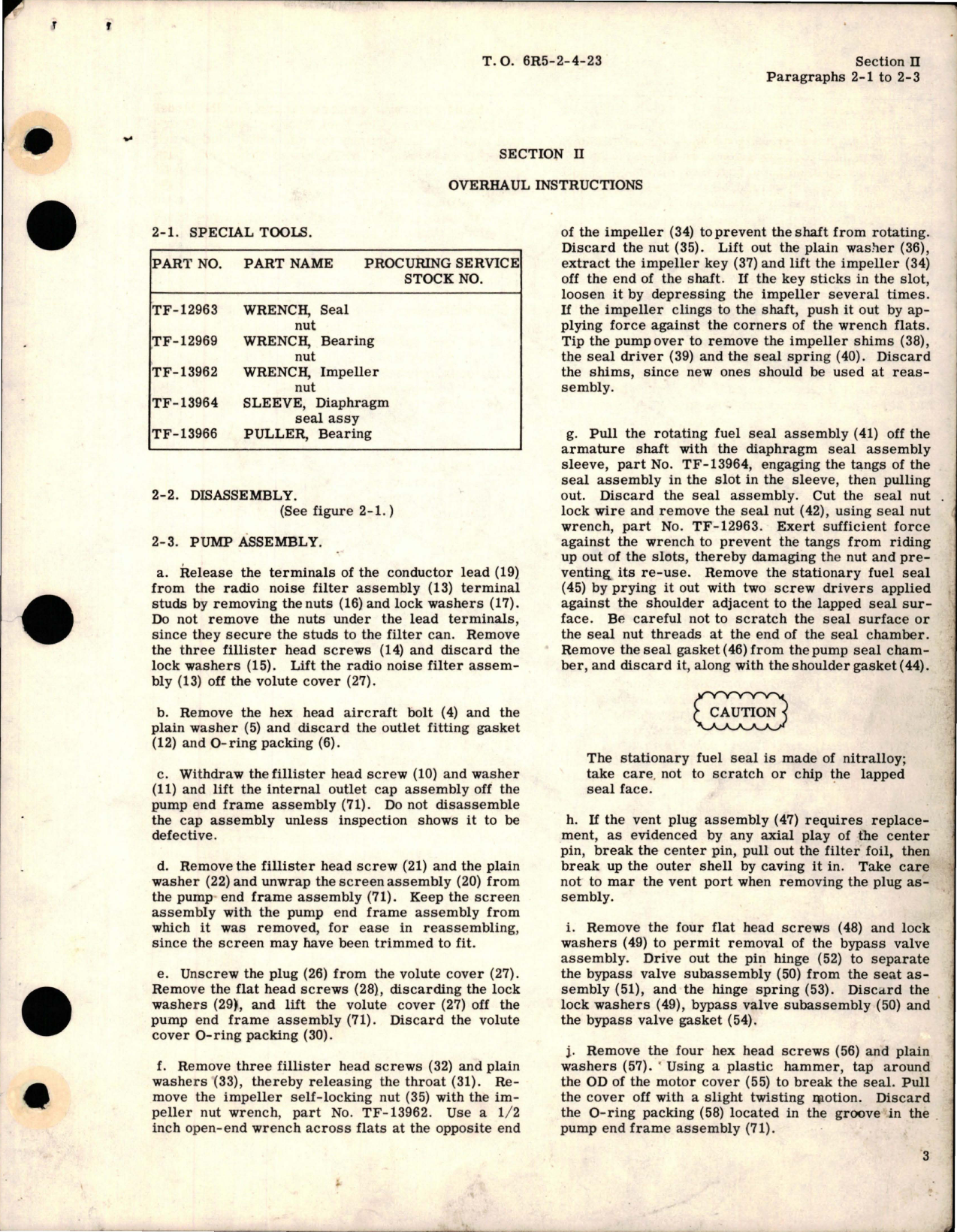 Sample page 5 from AirCorps Library document: Overhaul Instructions for Submerged Fuel Booster Pumps - Types B-5B, B-5C, B-18, B-19, and B-25 