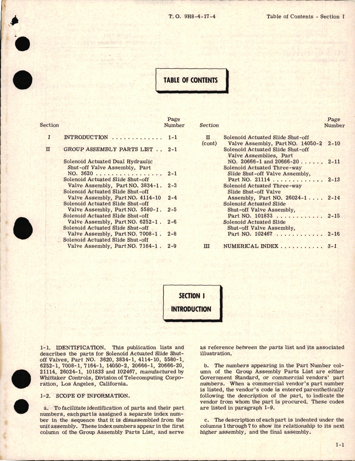 Sample page 3 from AirCorps Library document: Illustrated Parts Breakdown for Solenoid Actuated Slide Shut-Off Valves