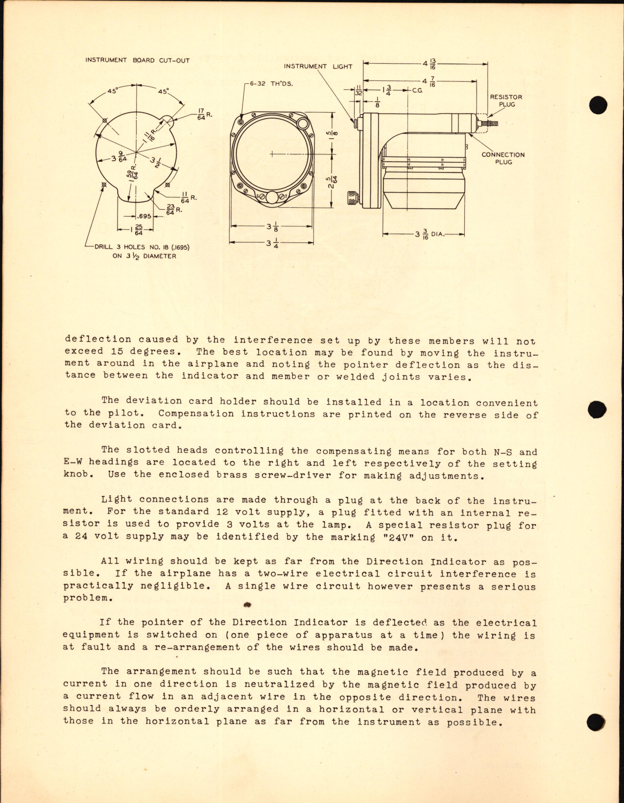 Sample page 7 from AirCorps Library document: Installation Instructions for Kollsman Aircraft Instruments