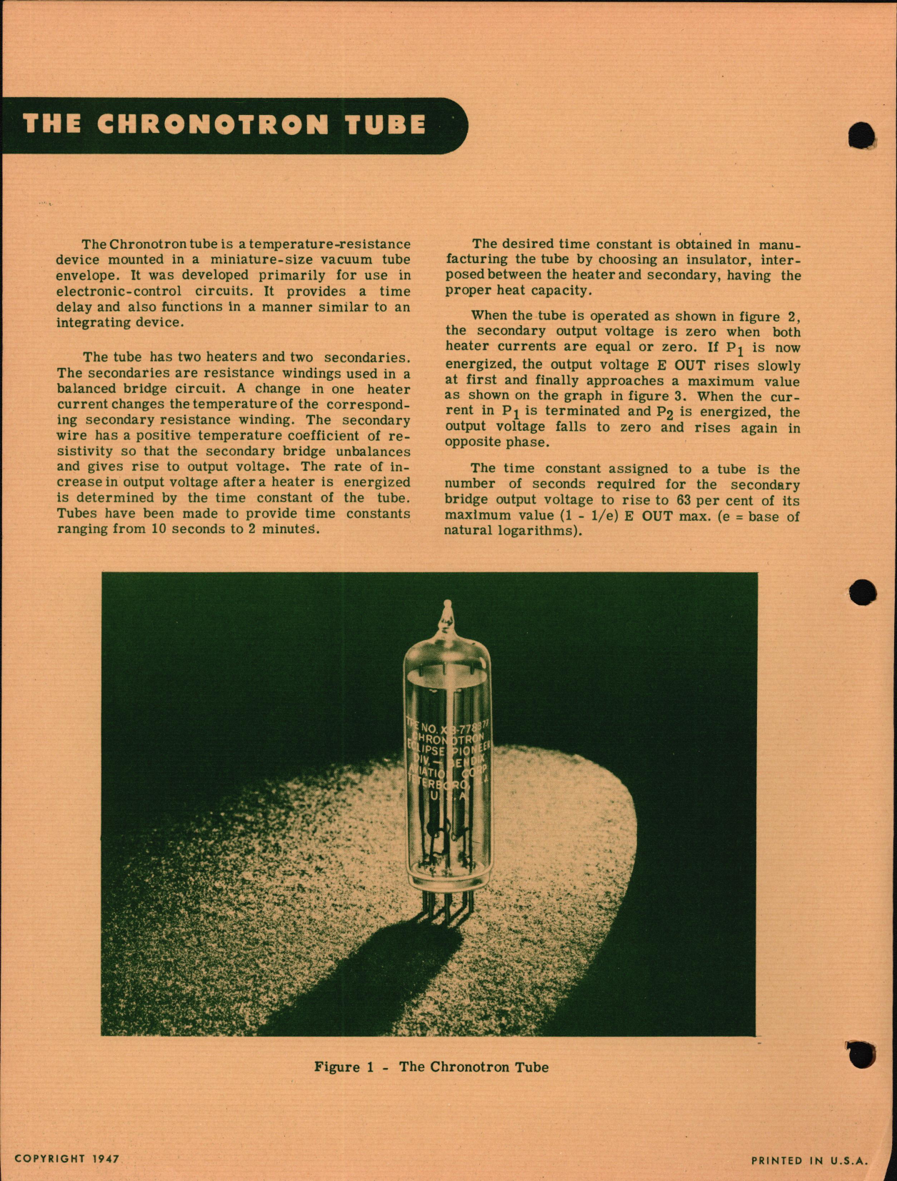 Sample page 2 from AirCorps Library document: The Chronotron Tube