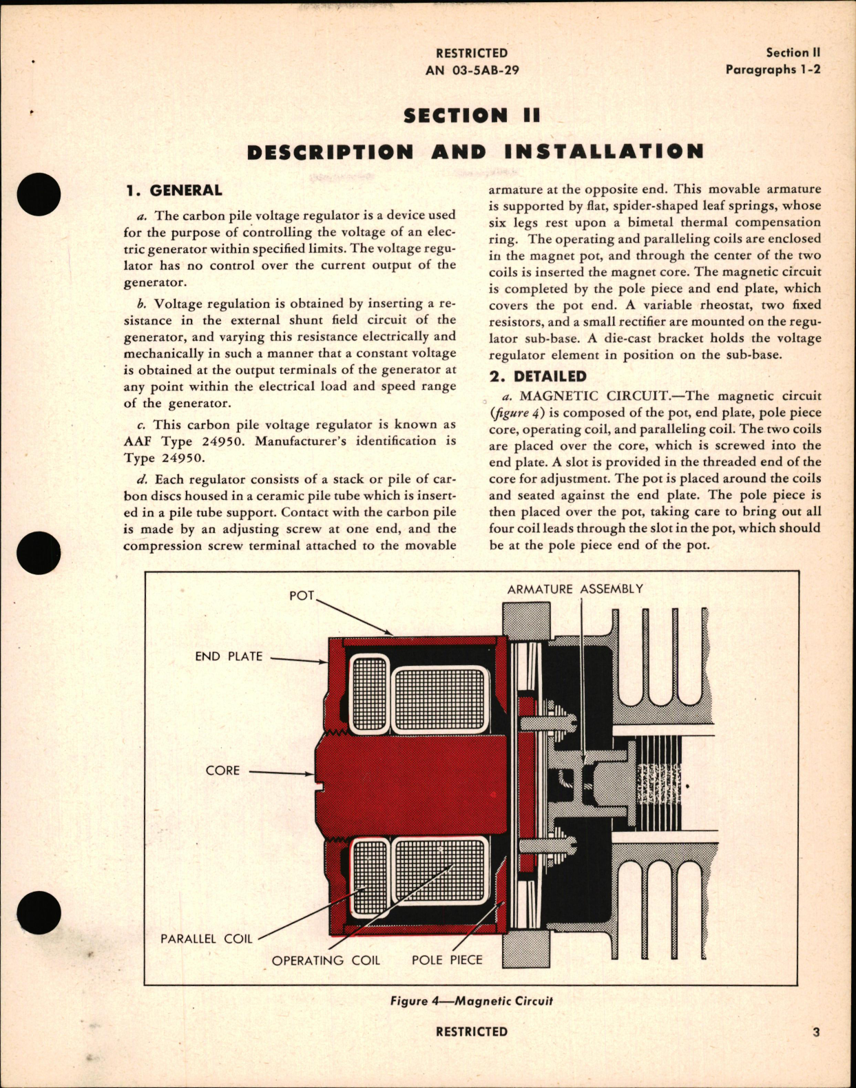 Sample page 7 from AirCorps Library document: Instructions with Parts Catalog for Type 24950 Carbon Pile Voltage Regulator