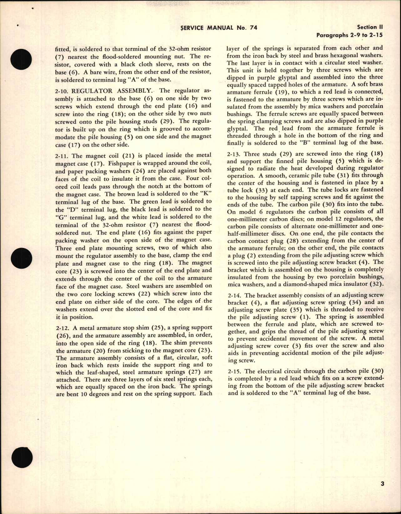 Sample page 7 from AirCorps Library document: Installation, Operation, and Overhaul Instructions with Parts Catalog for D-C Carbon Pile Voltage Regulator Type 1042