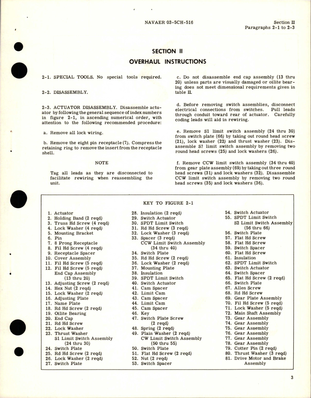 Sample page 7 from AirCorps Library document: Overhaul Instructions for Actuators - Parts AYLC 3731 and AYLC 2557