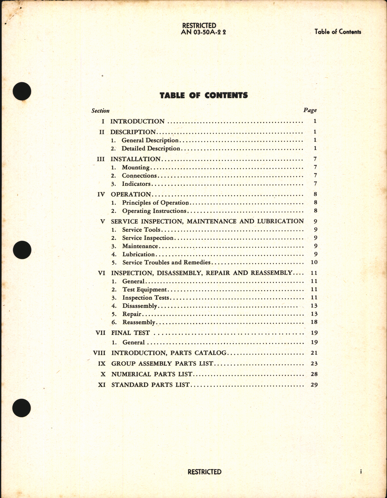 Sample page 3 from AirCorps Library document: Operation, Service and Overhaul Instructions with Parts Catalog for Diluter Demand Oxygen Regulator Type AN 6004-1
