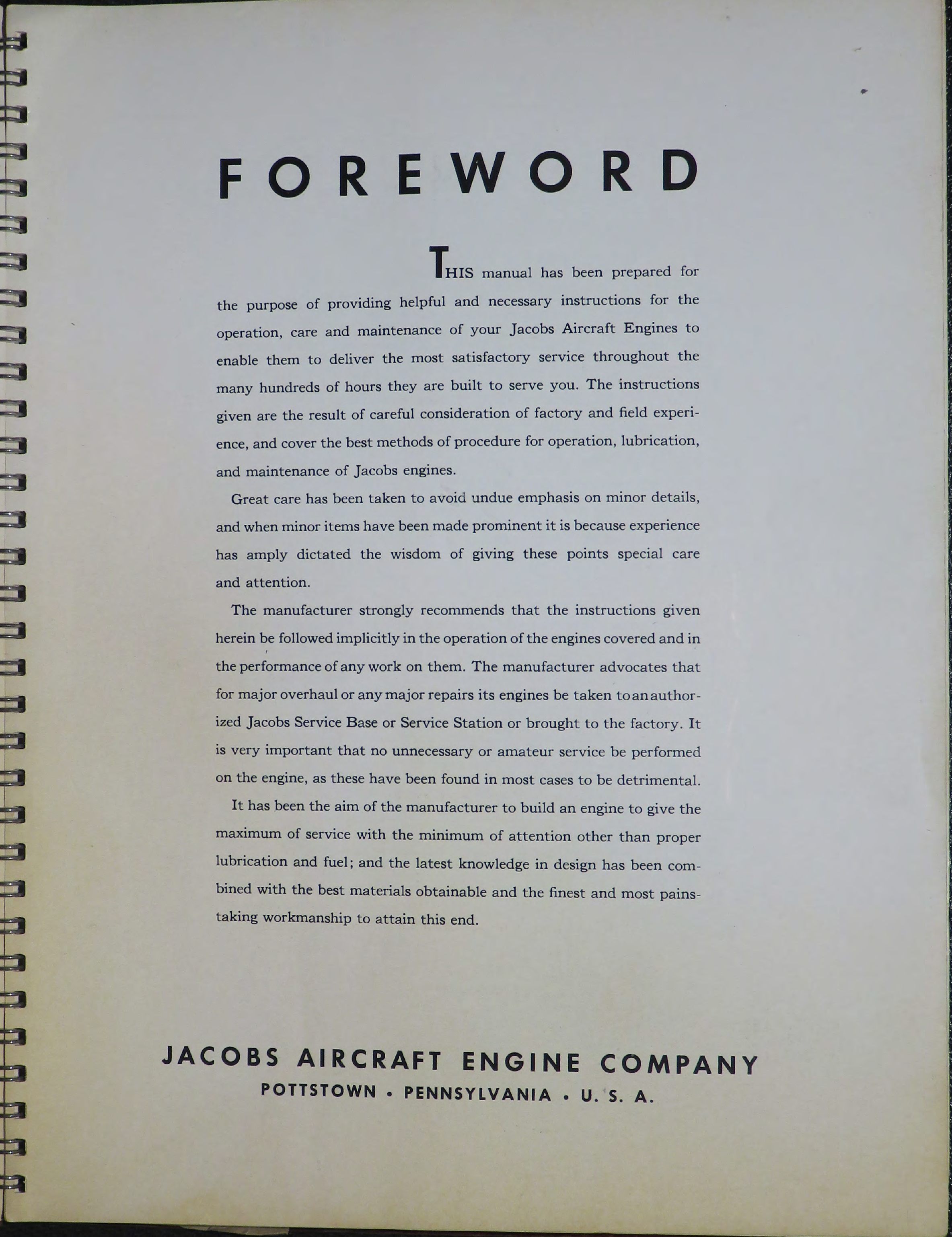 Sample page 7 from AirCorps Library document: Instructions for the Operation and Maintenance of Jacobs Aircraft Engines Models L-4MB and L-6MB