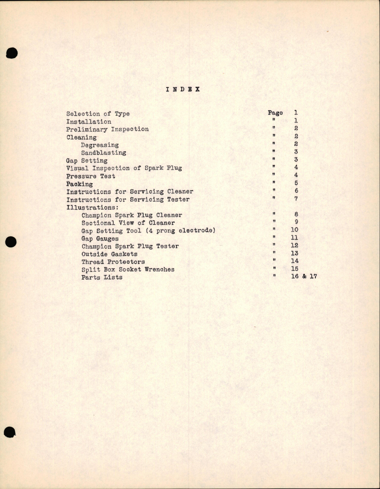 Sample page 1 from AirCorps Library document: General Instructions for the Care & Maintenance of Champion Ceramic Aircraft Spark Plugs,