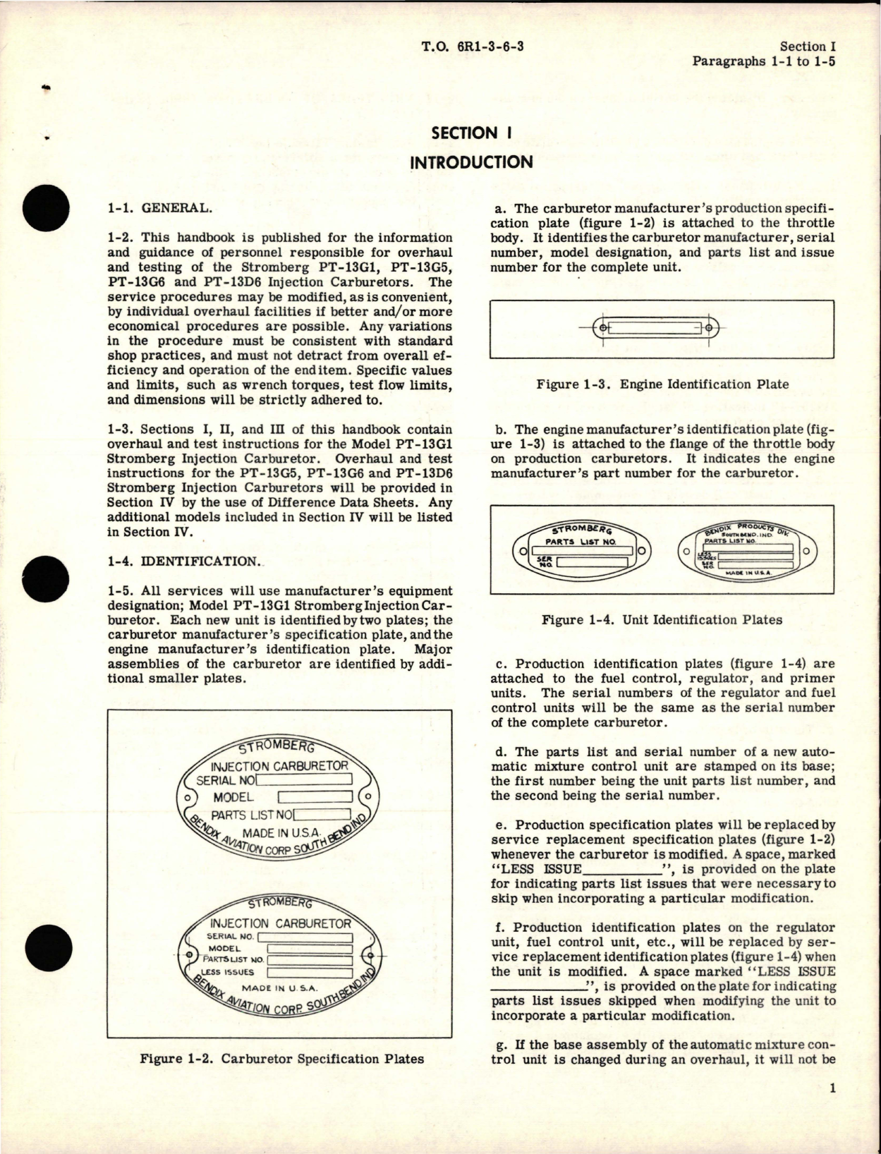 Sample page 7 from AirCorps Library document: Overhaul Instructions for Stromberg Injection Carburetor - Models PT-13G1, PT-3G5, PT-13G6, and PT-13D6