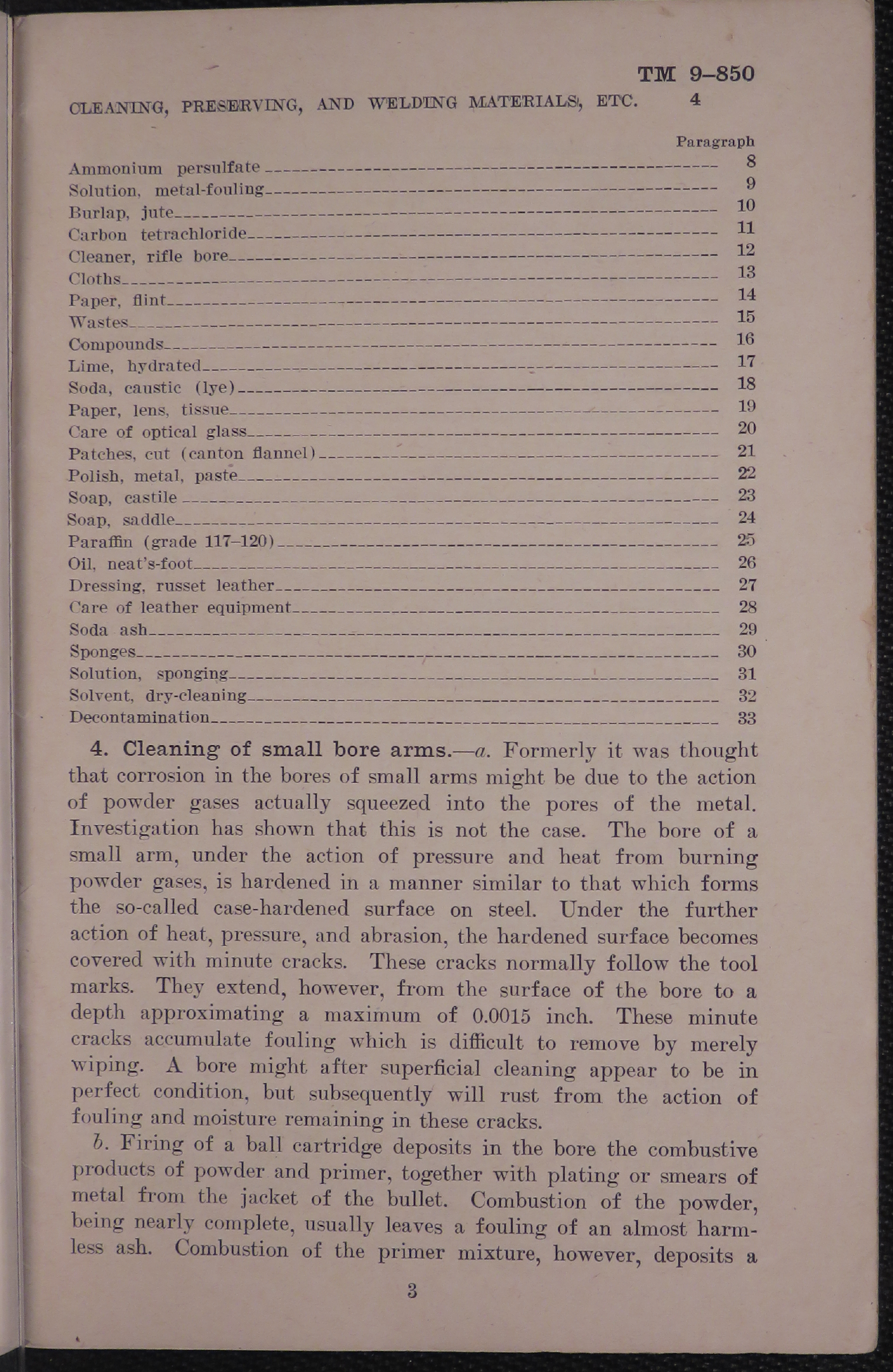 Sample page 5 from AirCorps Library document: Cleaning, Preserving, Lubricating, Welding Materials, and Similar Items Issued by the Ordinance Department