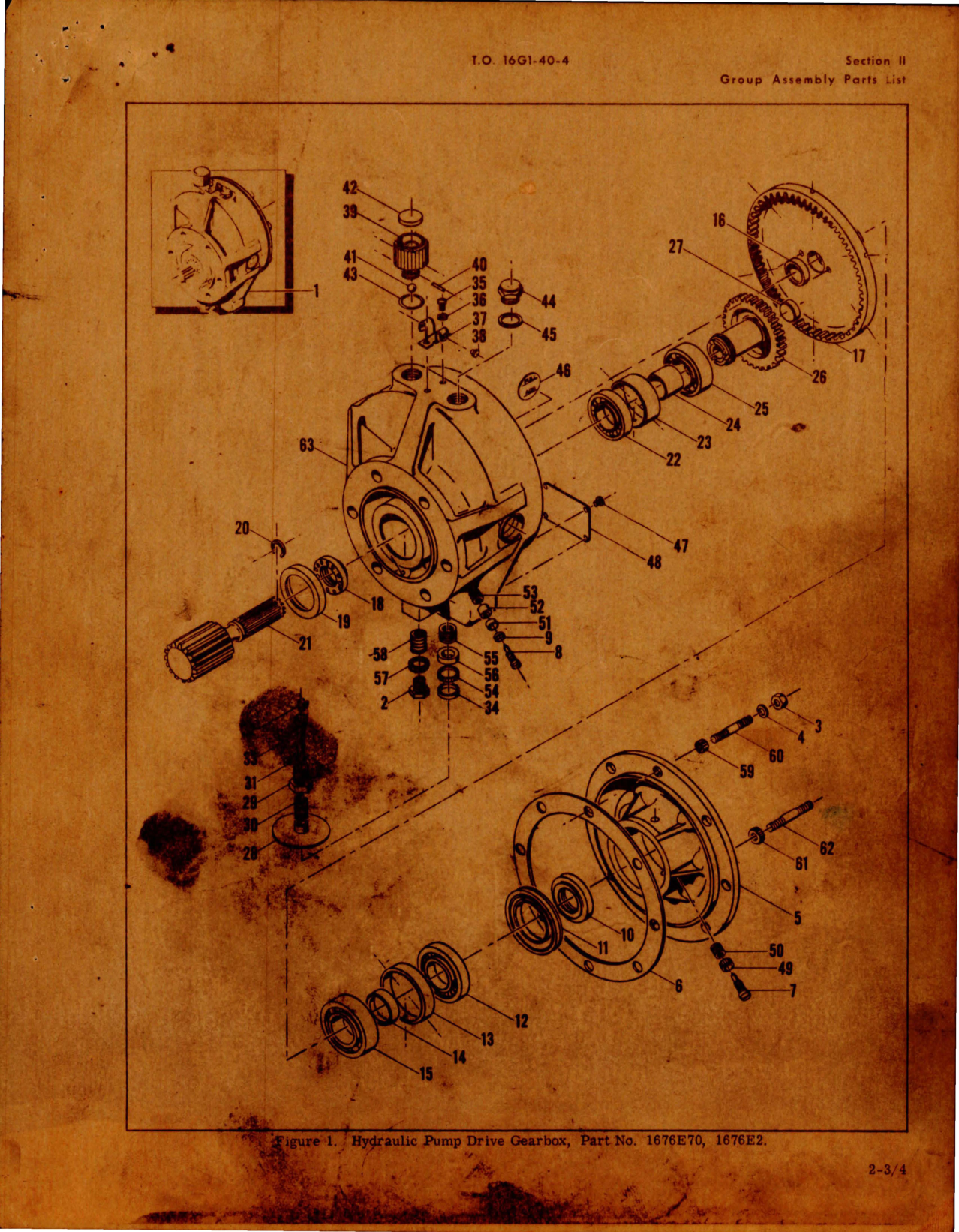 Sample page 5 from AirCorps Library document: Illustrated Parts Breakdown for Hydraulic Pump Drive Gearbox Assembly - Part 1676E70 and 1676E2 
