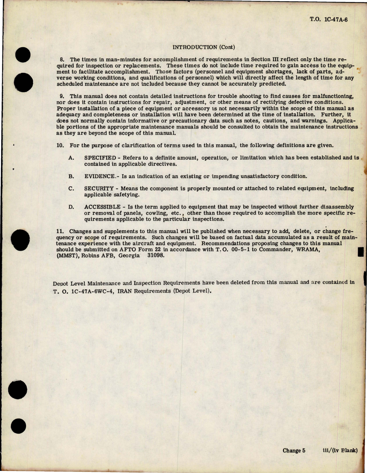 Sample page 5 from AirCorps Library document: Scheduled Inspection and Maintenance Requirements for C-47 and C-117