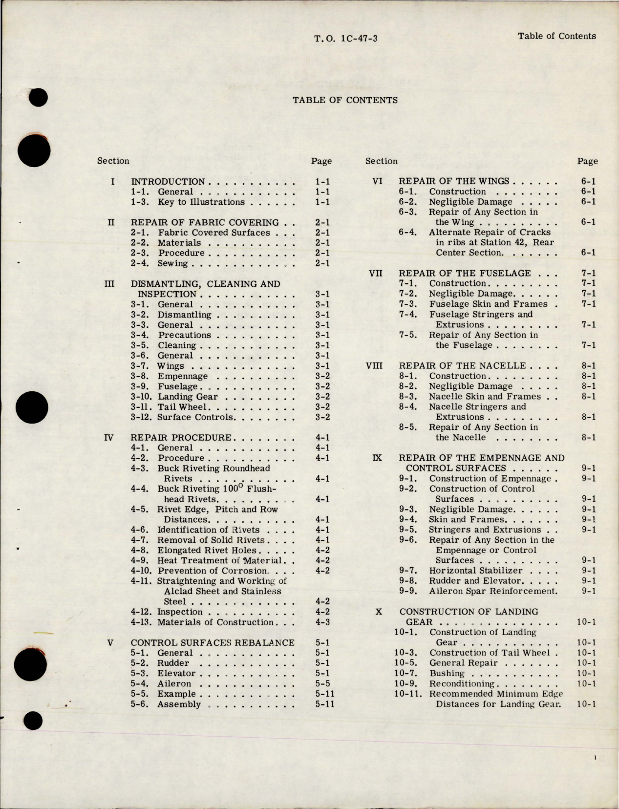 Sample page 5 from AirCorps Library document: Structural Repair Instructions for C-47 Series