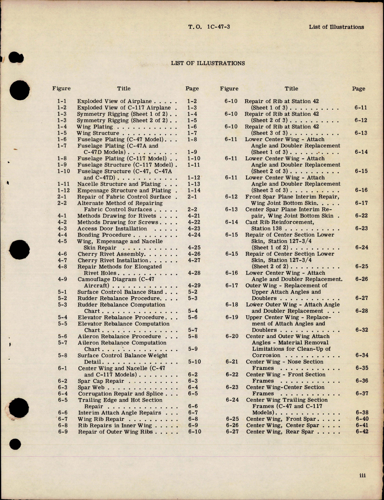 Sample page 7 from AirCorps Library document: Structural Repair Instructions for C-47 Series