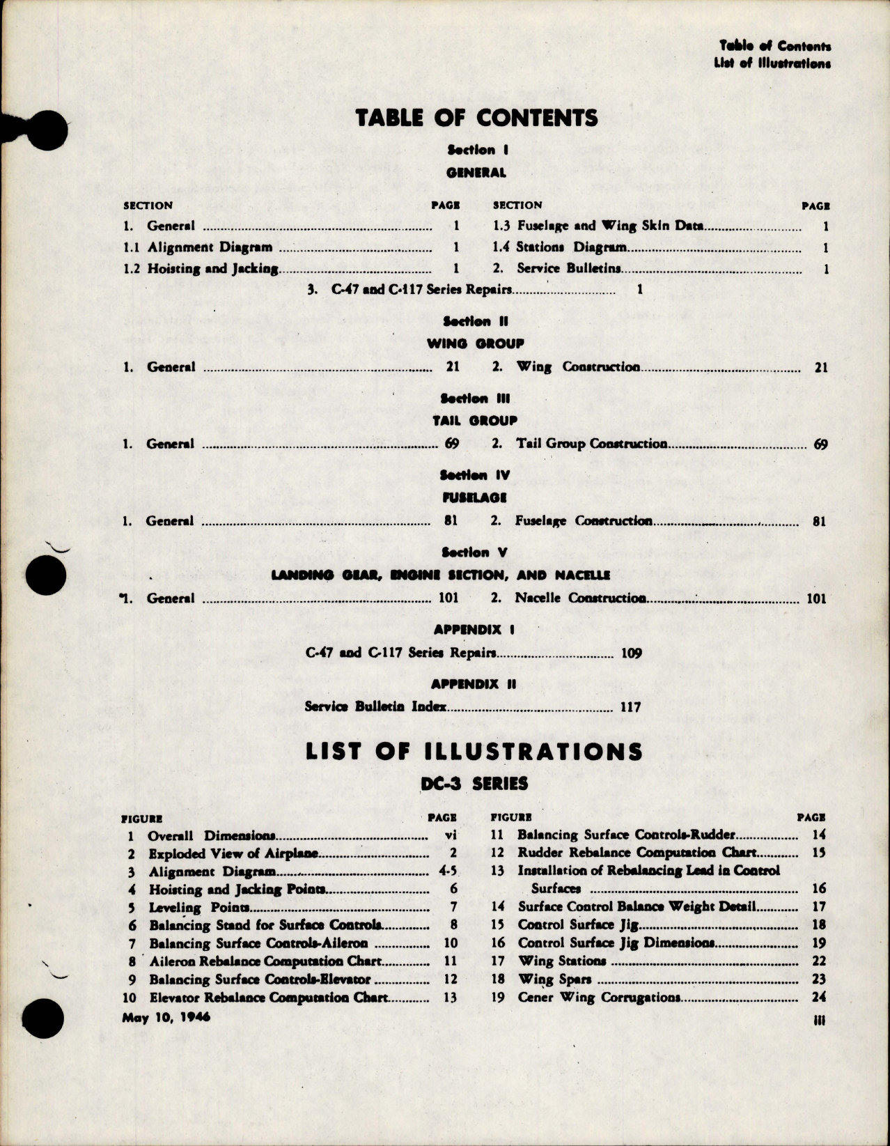Sample page 5 from AirCorps Library document: Structural Repair Manual for the DC-3