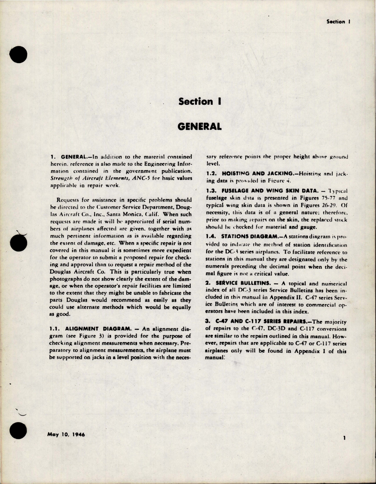 Sample page 9 from AirCorps Library document: Structural Repair Manual for the DC-3