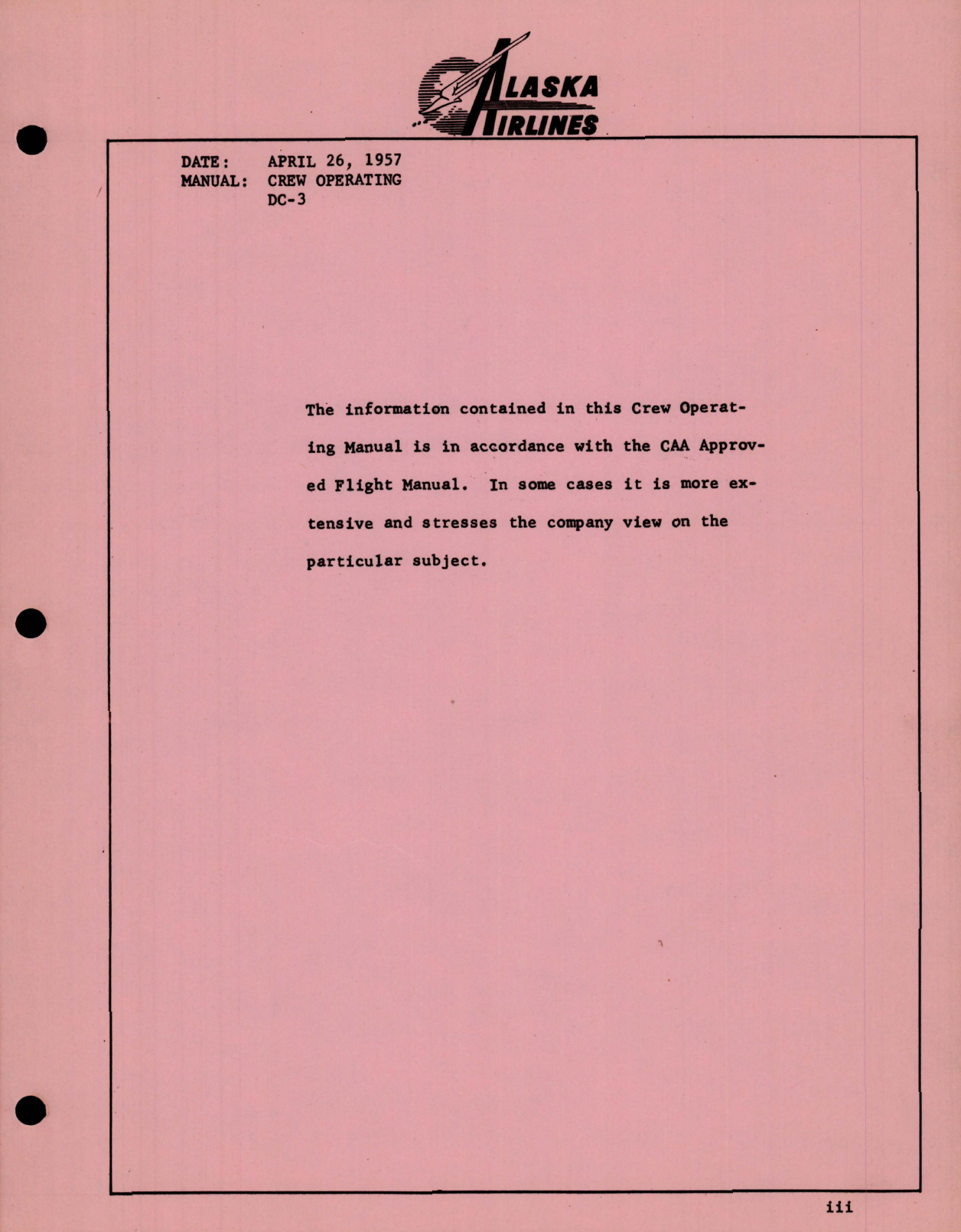 Sample page 5 from AirCorps Library document: Crew Operating for DC-3