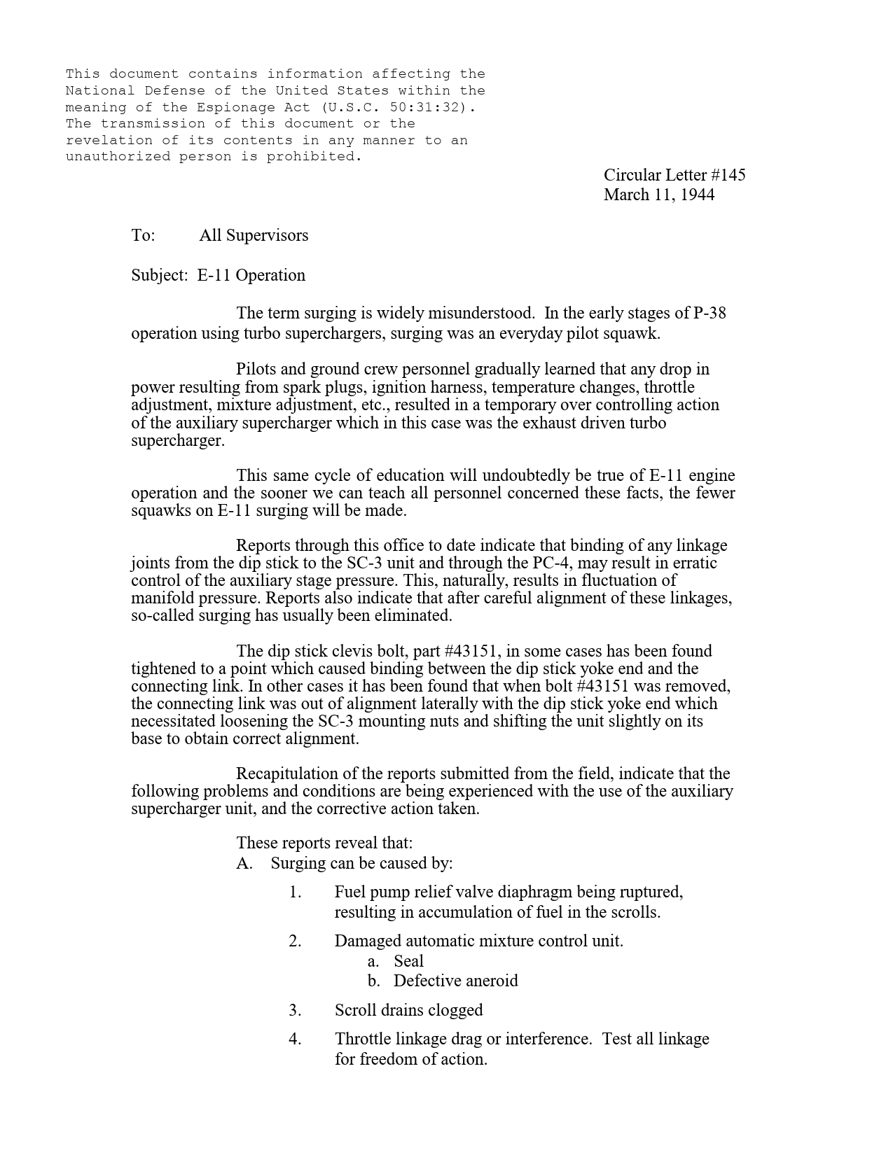 Sample page 1 from AirCorps Library document: E-11 Operation
