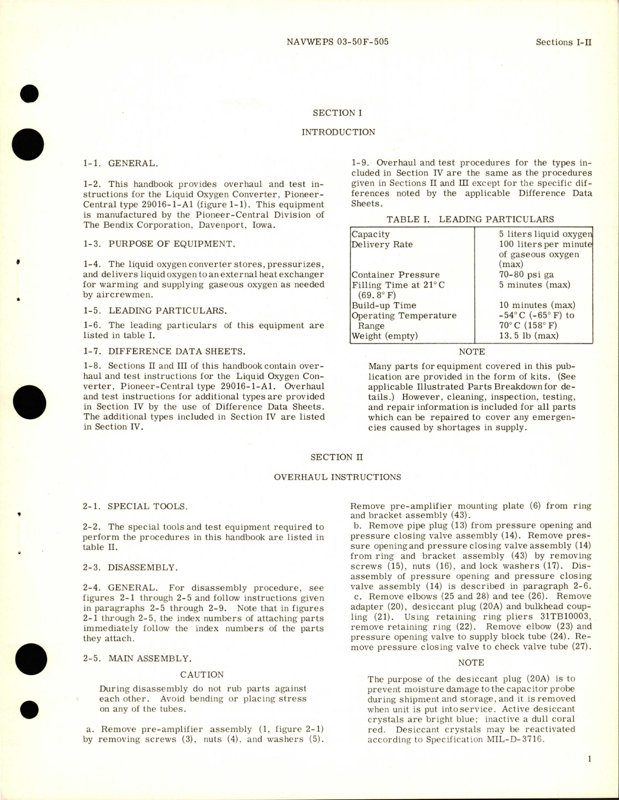 Sample page 5 from AirCorps Library document: Overhaul Instructions for Liquid Oxygen Converter - Types 29016-1-A1, 29022-1-A1, and 9022-1-A2