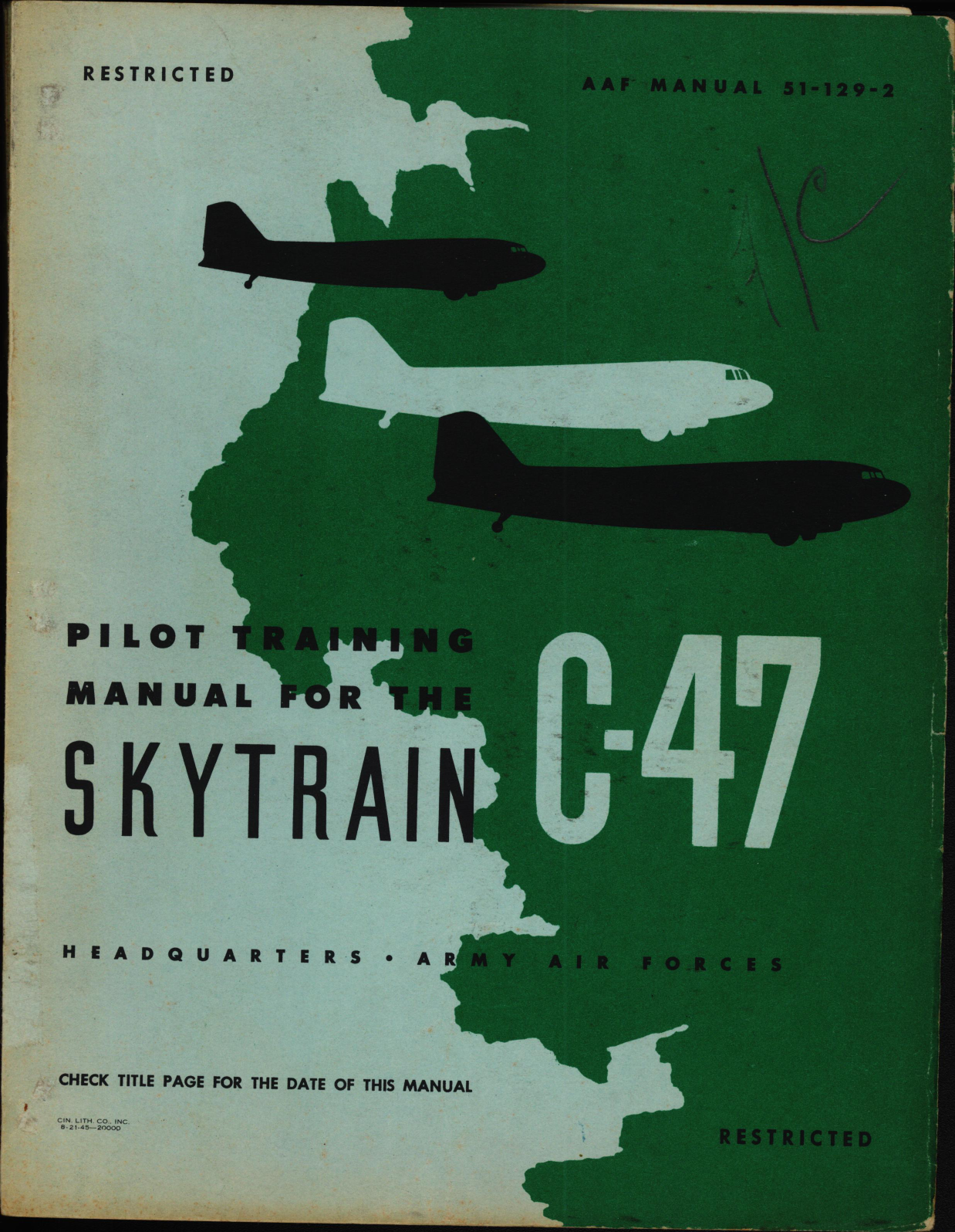 Sample page 1 from AirCorps Library document: Pilot Training Manual for the C-47 Skytrain