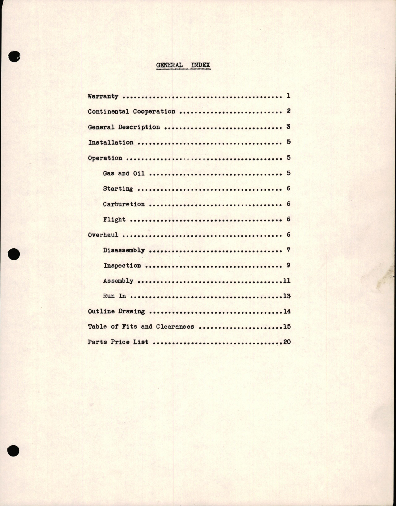 Sample page 5 from AirCorps Library document: Operators Handbook for Continental A-40 Series 1, 2, and 3 Engines
