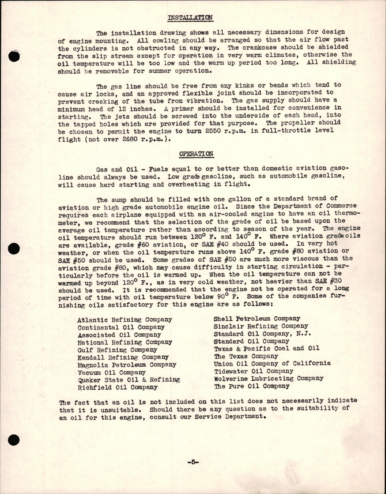Sample page 9 from AirCorps Library document: Operators Handbook for Continental A-40 Series 1, 2, and 3 Engines