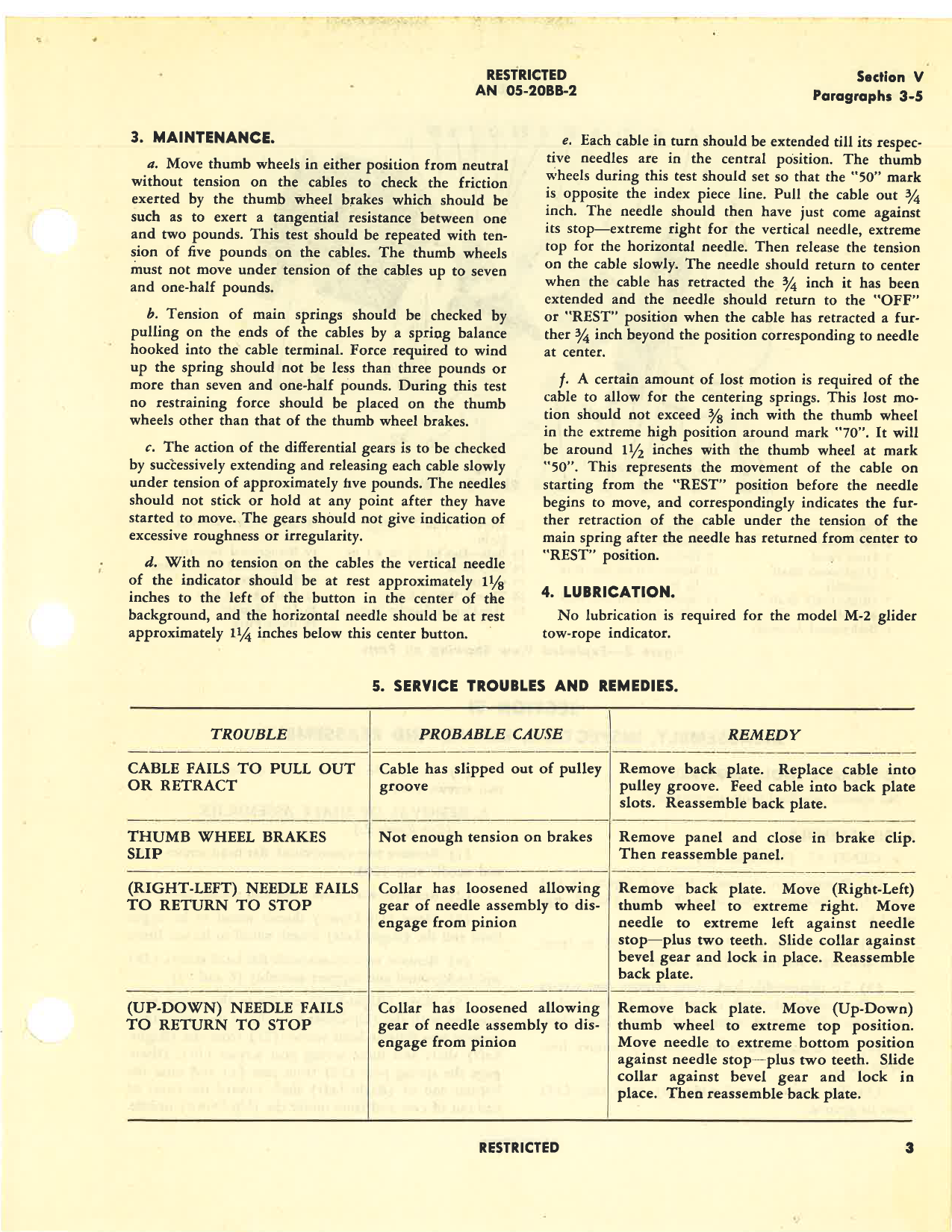 Sample page 7 from AirCorps Library document: Handbook of Instructions with Parts Catalog for Model M-2 Glider Tow-Rope Position Indicator