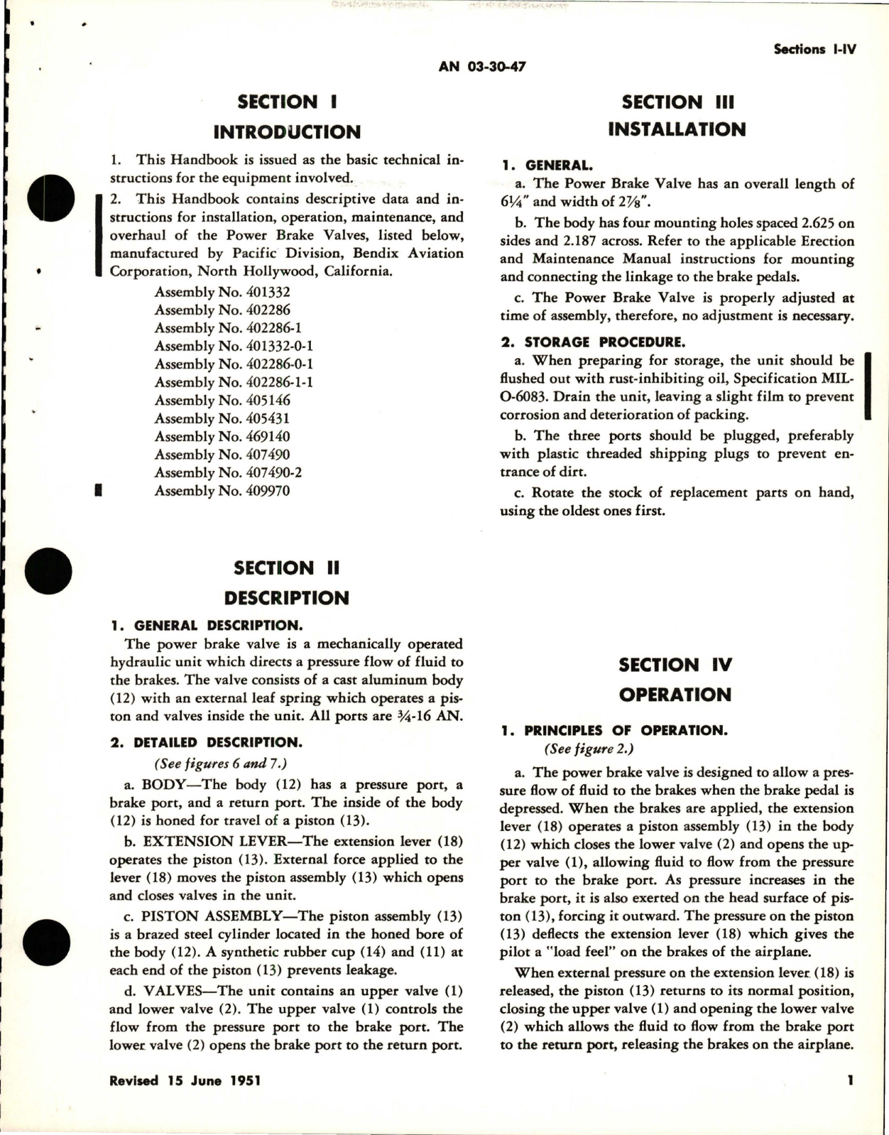 Sample page 5 from AirCorps Library document: Operation, Service, and Overhaul Instructions with Parts Catalog for Power Brake Valves