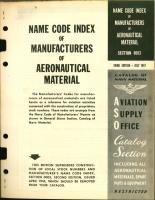 Name Code Index of Manufacturers of Aeronautical Material