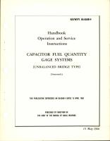 Operation and Service Instructions for Capacitor Fuel Quantity Gage System  (Unbalanced Bridge Type)