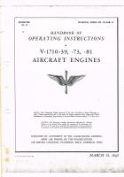 Operating Instructions for V-1710-39, V-1710-73, and V-1710-81 Engines