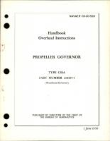 Overhaul Instructions for Propeller Governor - Type CSSA - Part 210105-1