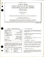 Overhaul Instructions with Parts Breakdown for Vapor Proof Actuator Assembly - Part 152938 