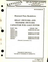 Illustrated Parts Breakdown for Relay and Transfer Switches, Capacitor Fuel Gage System, Part No. 384023, 384026, 384040
