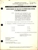 Improvement of AN-AIC-10 Interphone System For T-28 Series