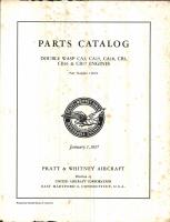 Parts Catalog for Double Wasp CA3, CA15, CA18, CB3, CB16, & CB17 Engines