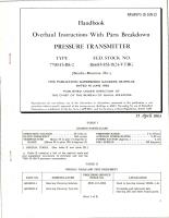 Overhaul Instructions with Parts Breakdown for Pressure Transmitter - Type 7709-15-B8-2