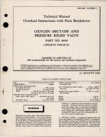 Overhaul Instructions with Parts for Oxygen Shut-Off and Pressure Relief Valve - Part 10950 