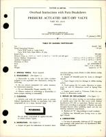 Overhaul Instructions with Parts Breakdown for Pressure Actuated Shut-Off Valve - Part 131015