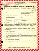 Elimination of Reflection Hazard on Upper Surface of Wing Flap Assemblies For T-28 Series Aircraft
