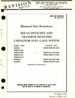 Illustrated Parts Breakdown for Relay Switches and Transfer Switches Capacitor Fuel Gage, Part No. 384023, 384026, 384040