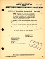 Inspection and Replacement of Oil Cooler Valve O Ring For T-28A